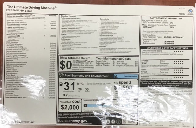 2026 BMW 330i 330i