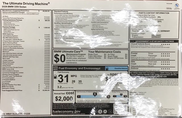2026 BMW 330i 330i