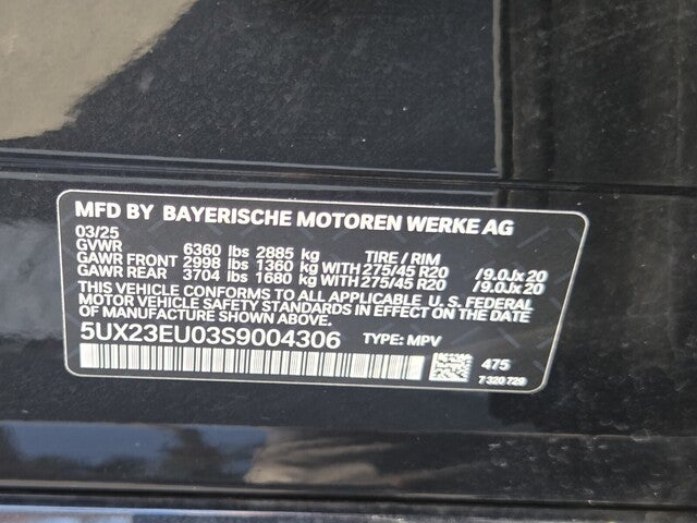 2025 BMW X5 XDRIVE40I