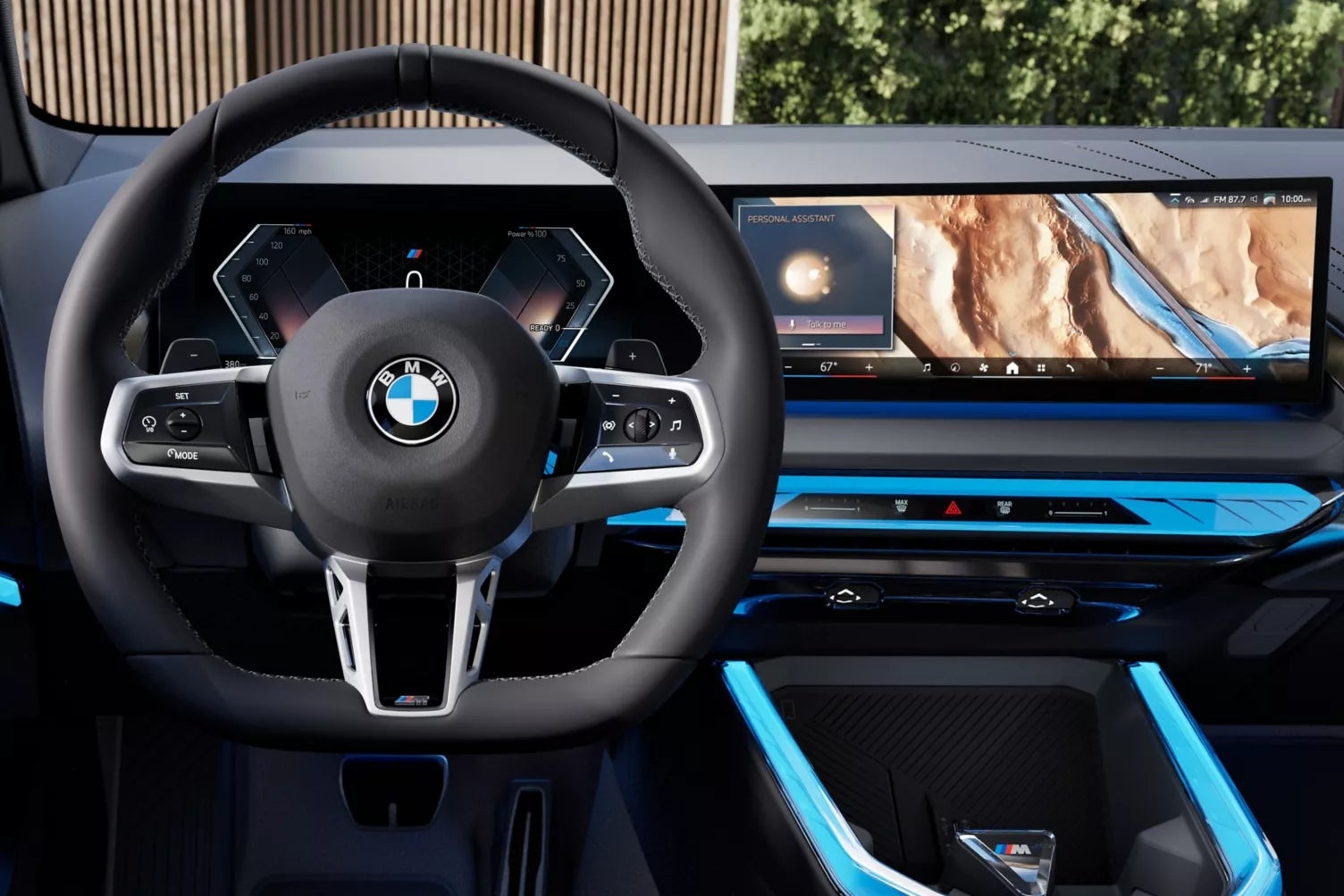 steering wheel and media pannel of a 2026 BMW X3